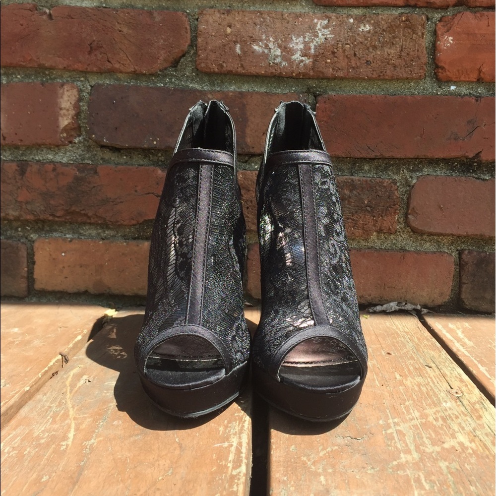 Deb sheer lace high heels
